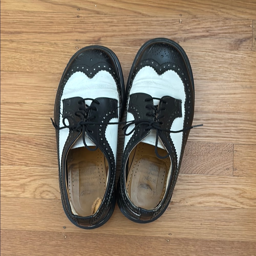 Classic Black and White Oxford Shoes